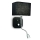 Ideal lux - Aplică perete 1xE14/40W/230V + LED/1W/230V negru