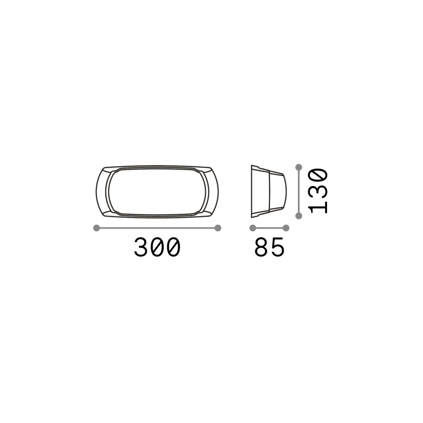 Ideal lux - Aplică perete exterior 1xE27/23W/230V alb IP66