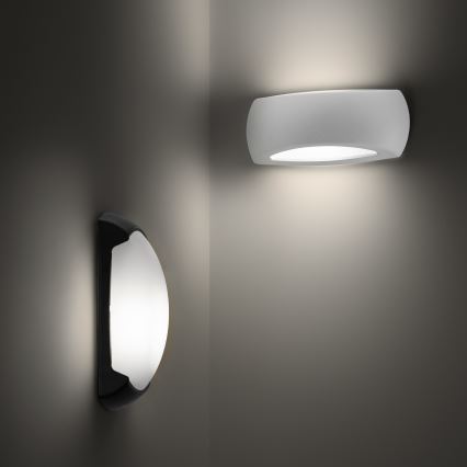 Ideal lux - Aplică perete exterior 1xE27/23W/230V negru IP66
