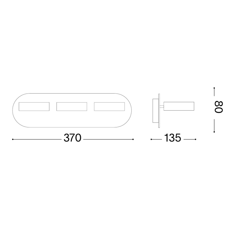 Ideal Lux - Aplica spot de perete OBY 3xLED/6W/230V CRI 90 alb