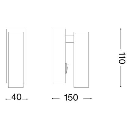 Ideal Lux - Aplica spot LED de perete PAGE, 3W, 230V, CRI 90, alb
