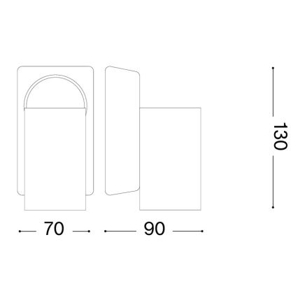 Ideal Lux - Aplică spot LED de perete RUDY 1xGU10/7W/230V CRI 90 negru