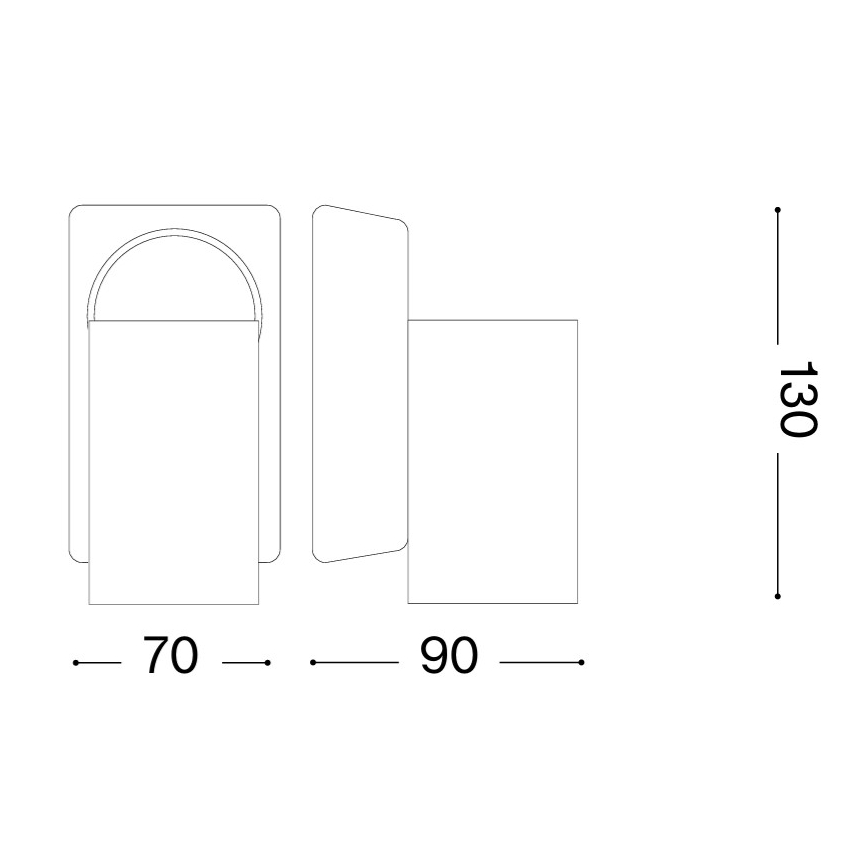 Ideal Lux - Aplică spot LED de perete RUDY 1xGU10/7W/230V CRI 90 negru