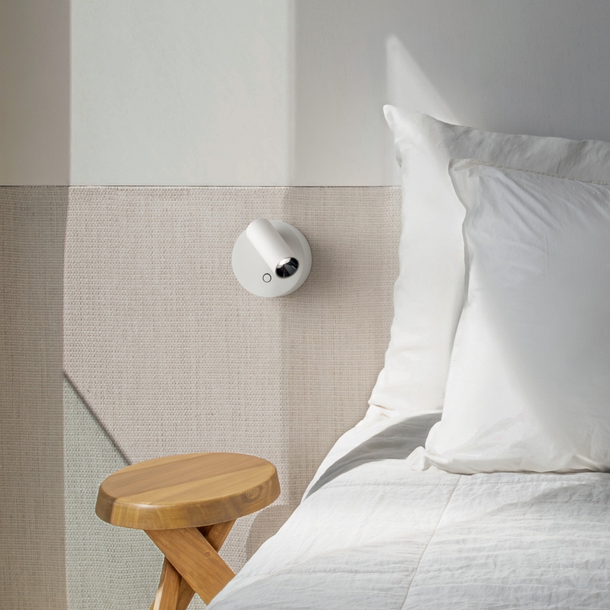 Ideal Lux - Aplică spot de perete LED dimabilă cu control tactil ELF, LED/3W/230V, CRI 95, alb