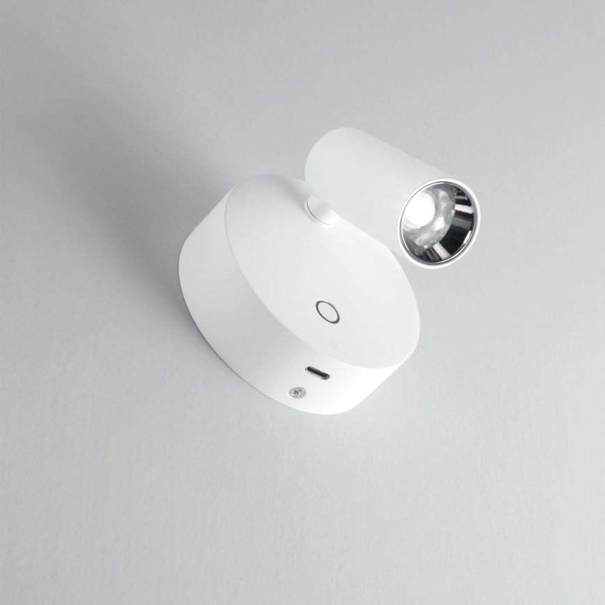 Ideal Lux - Aplică spot de perete LED dimabilă cu control tactil ELF, LED/3W/230V, CRI 95, alb