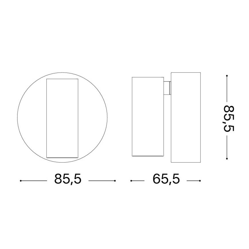 Ideal Lux - Aplică spot de perete LED dimabilă cu control tactil ELF, LED/3W/230V, CRI 95, alb