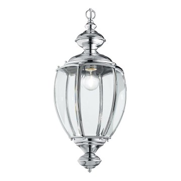 Ideal Lux - Candelabru cu lanț, 1x E27, 60W, 230V, Ø25 cm, crom lucios