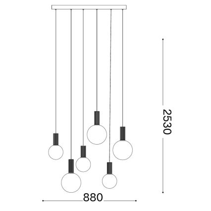 Ideal Lux - Candelabru LED suspendat pe cablu ODEON LED/39W/230V CRI 90 bej/alb