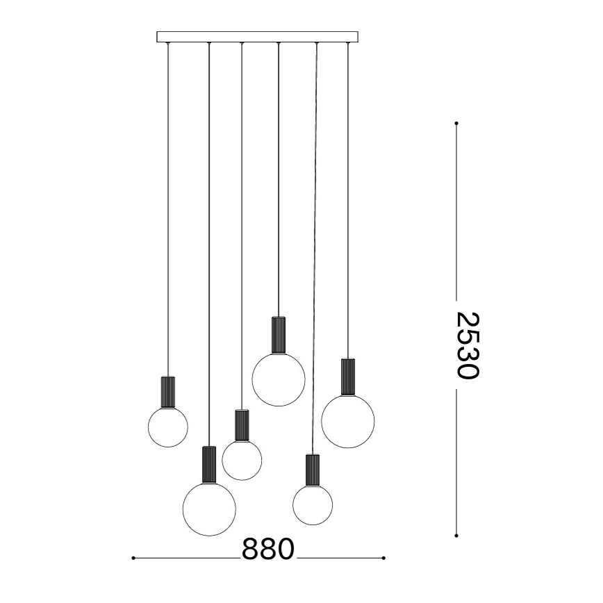 Ideal Lux - Candelabru LED suspendat pe cablu ODEON LED/39W/230V CRI 90 bej/alb