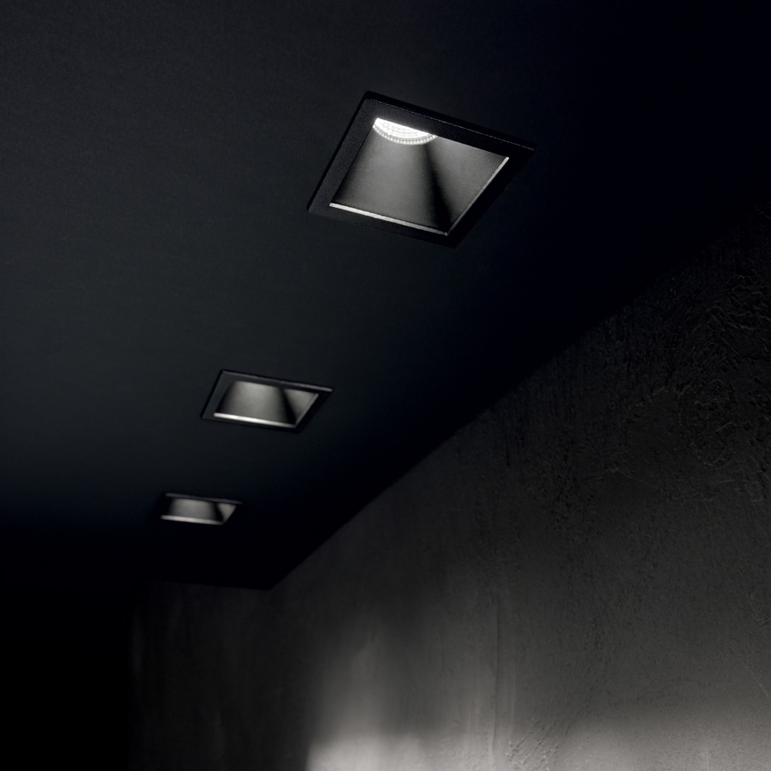 Ideal Lux - Corp încastrat LED GAME TRIM, LED/11W/230V, 3000K, CRI 90, 8,4 x 8,4 cm, IP40, negru