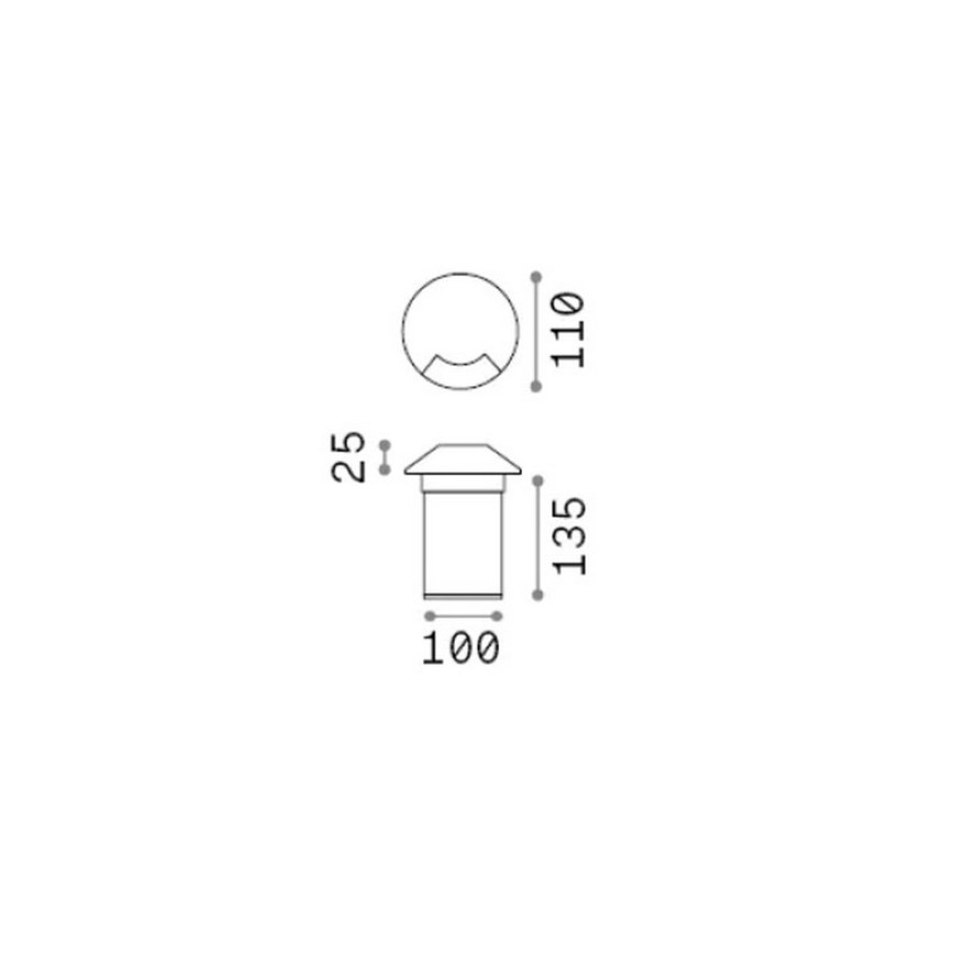 Ideal Lux - Corp de iluminat LED pentru acces auto ROCKET LED/3W/230V CRI 90 IP67 crom mat