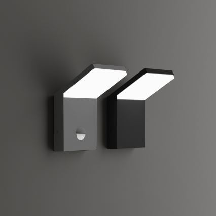 Ideal Lux STYLE - Lampă LED de exterior cu senzor, 9W, 230V, 4000K, CRI 90, IP54, antracit