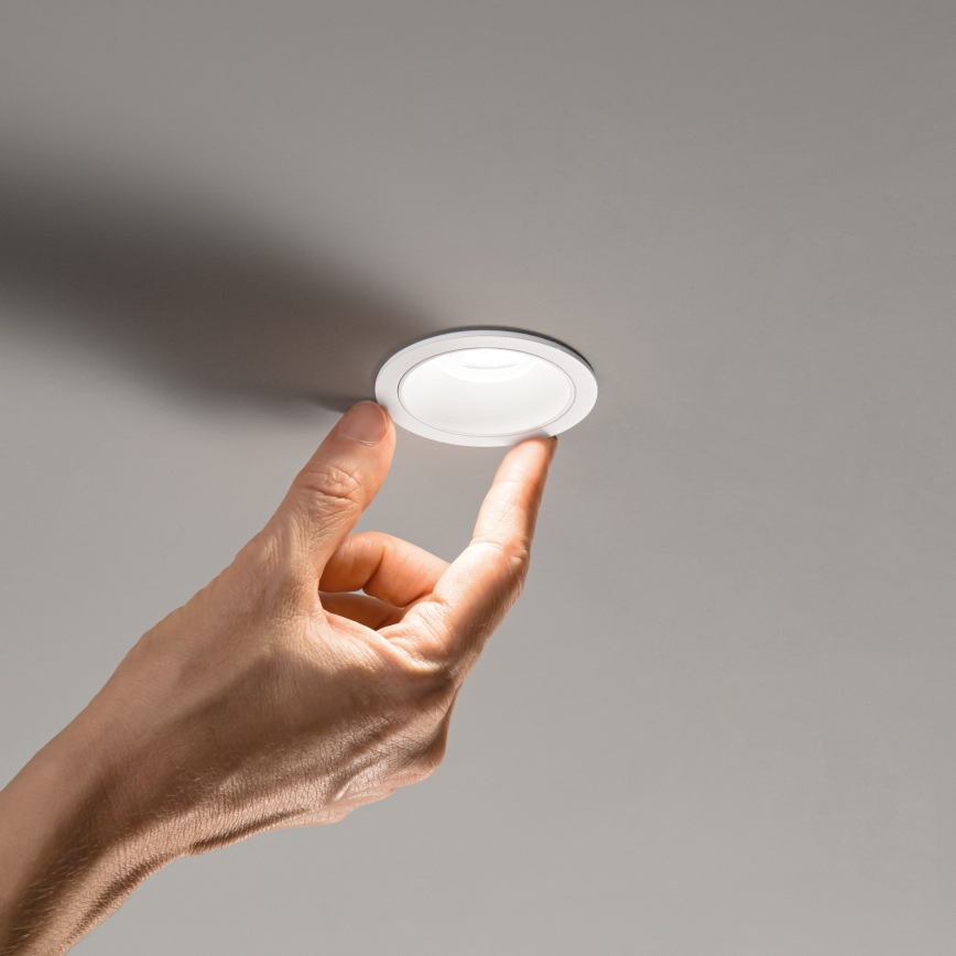 Ideal Lux - Spot LED încastrat GAME TRIM, 5,5 W, 230 V, 3000 K, CRI 90, Ø 5,8 cm, alb