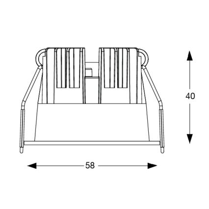 Ideal Lux - Spot LED încastrat GAME TRIM, 5,5 W, 230 V, 3000 K, CRI 90, Ø 5,8 cm, alb