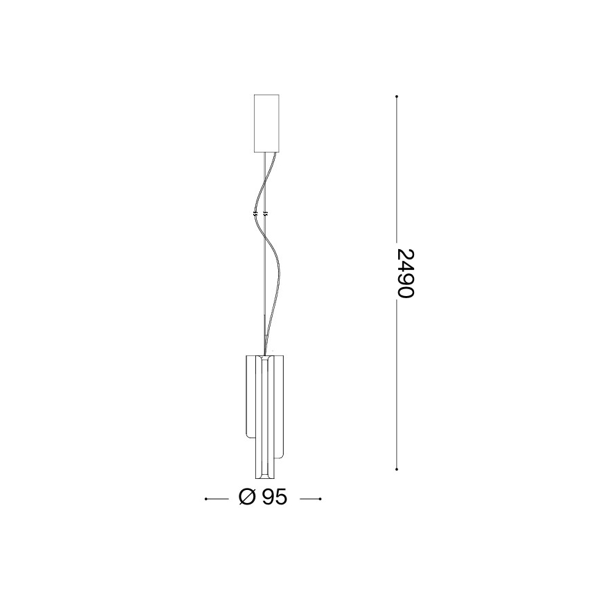 Ideal Lux - Lustră LED DORICA dimmabilă, suspendată pe cablu, 3xLED/9W/230V, IRC 90, Ø 9,5 cm, neagră