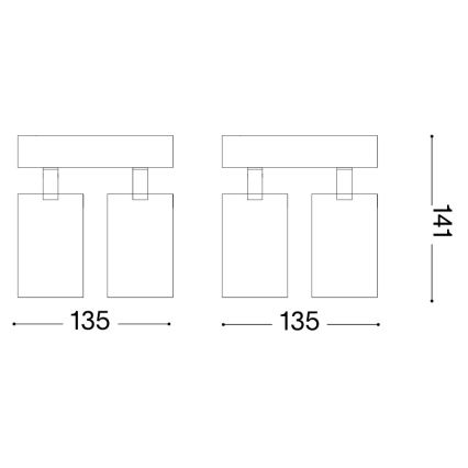 Ideal Lux DYNAMITE - Spot LED 4xGU10/7W/230V CRI 90 negru