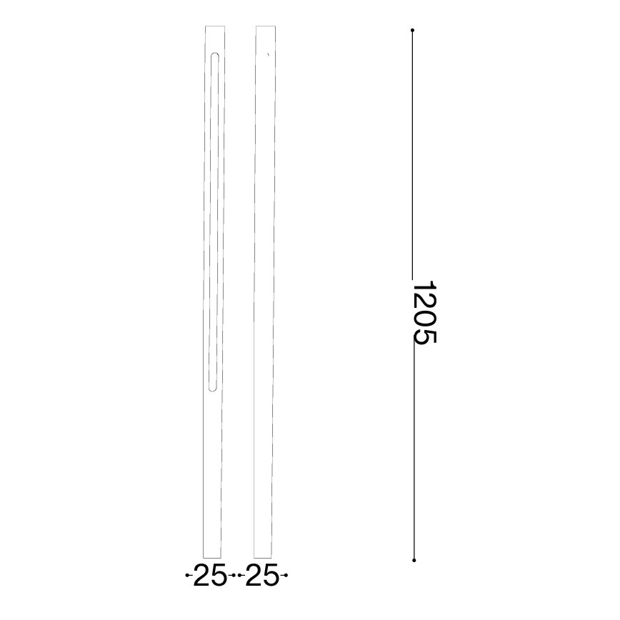 Ideal Lux JEDI - lampă LED de exterior, 19W/230V, 120 cm, CRI 90, IP65, maro