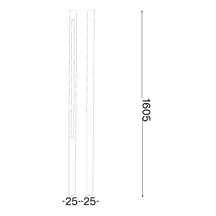 Ideal Lux JEDI - lampă LED de exterior, 25W/230V, 160 cm, CRI 90, IP65, antracit