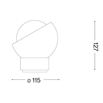Ideal Lux - Lampă de birou LED BLOOM 1xG9/3W/230V, aurie/bej fumuriu