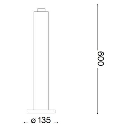 Ideal Lux - Lampă de exterior CLIO, 1xE27/42W/230V, 60 cm, IP44, neagră