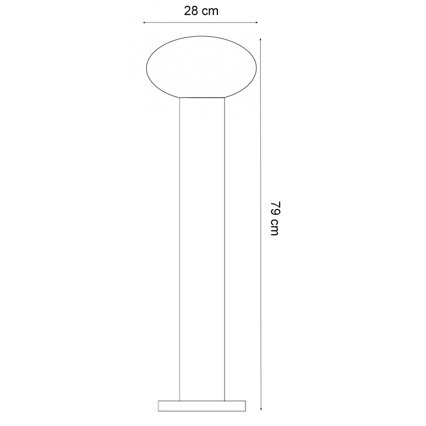 Ideal Lux - Lampă de exterior CLIO 1xE27/42W/230V 60 cm IP44 neagră