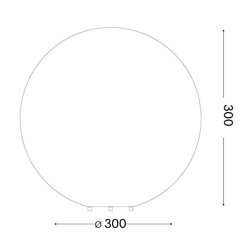 Ideal Lux - Lampă de exterior DORIS 1xE27/60W/230V Ø 30 cm IP44 gri