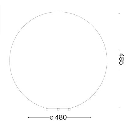 Ideal Lux - Lampă de exterior DORIS 1xE27/60W/230V Ø 48 cm IP44 gri