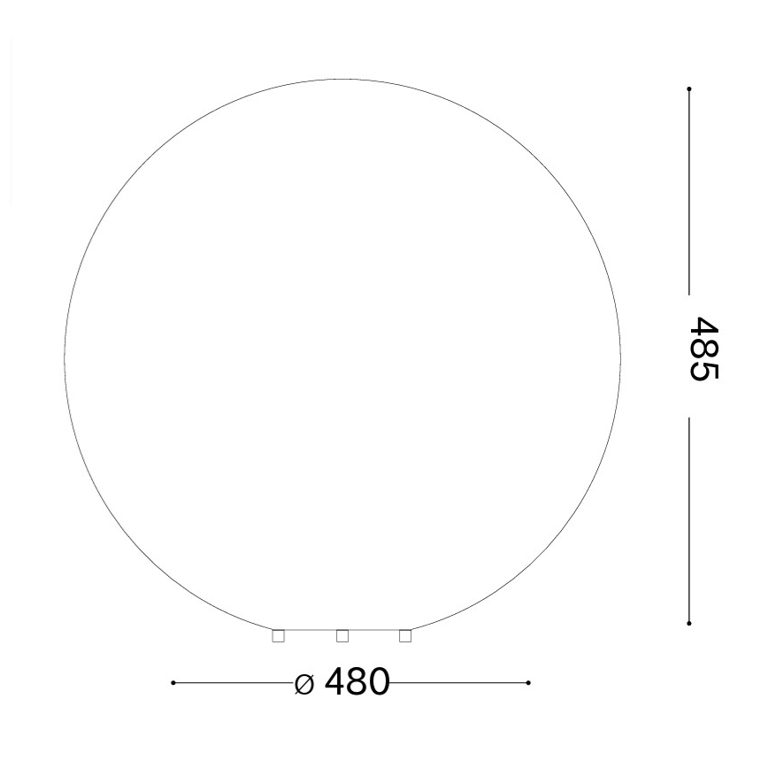 Ideal Lux - Lampă de exterior DORIS 1xE27/60W/230V Ø 48 cm IP44 gri