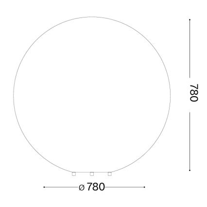 Ideal Lux - Lampă de exterior DORIS 1xE27/60W/230V, Ø 78 cm, IP44, gri