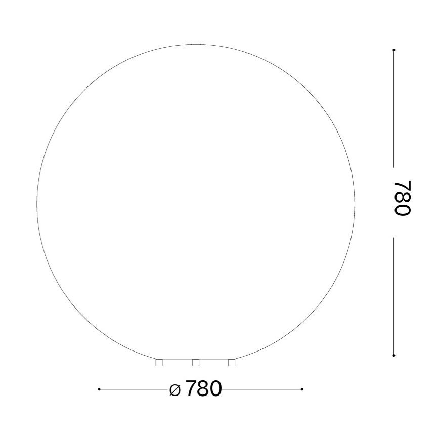 Ideal Lux - Lampă de exterior DORIS 1xE27/60W/230V, Ø 78 cm, IP44, gri