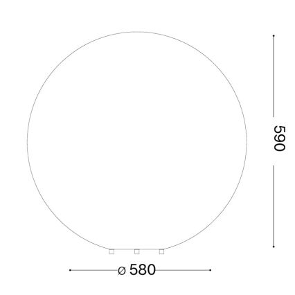 Ideal Lux - Lampă de exterior DORIS, Ø 58 cm, 1xE27/60W/230V, IP44, gri