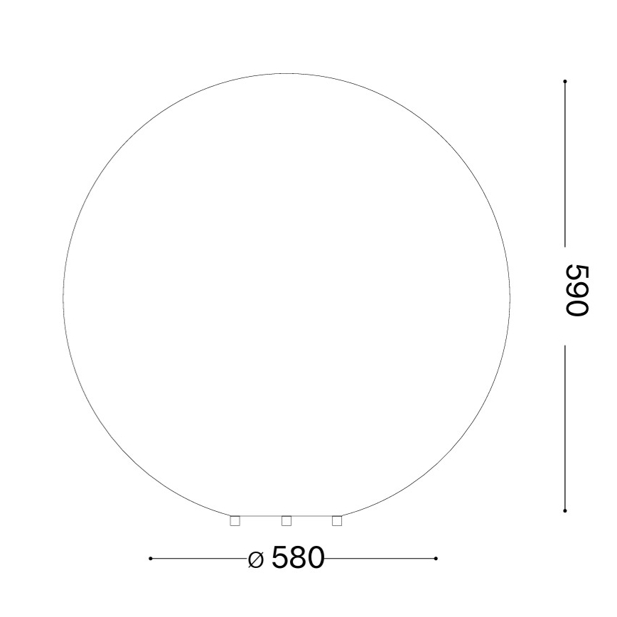 Ideal Lux - Lampă de exterior DORIS, Ø 58 cm, 1xE27/60W/230V, IP44, gri