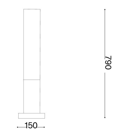 Ideal Lux - Lampă de exterior EDO OUTDOOR 1xGX53/15W/230V 79 cm IP65 maro