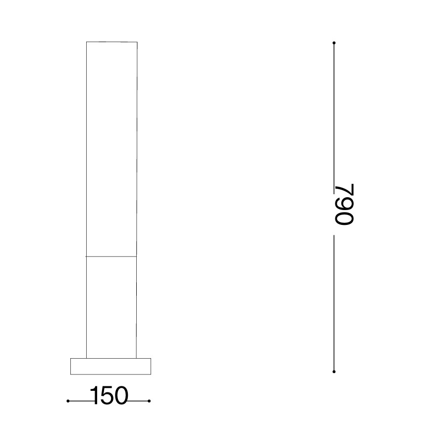 Ideal Lux - Lampă de exterior EDO OUTDOOR 1xGX53/15W/230V 79 cm IP65 maro