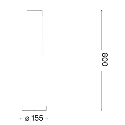 Ideal Lux - Lampă de exterior EDO OUTDOOR 1xGX53/15W/230V 80 cm IP65 maro