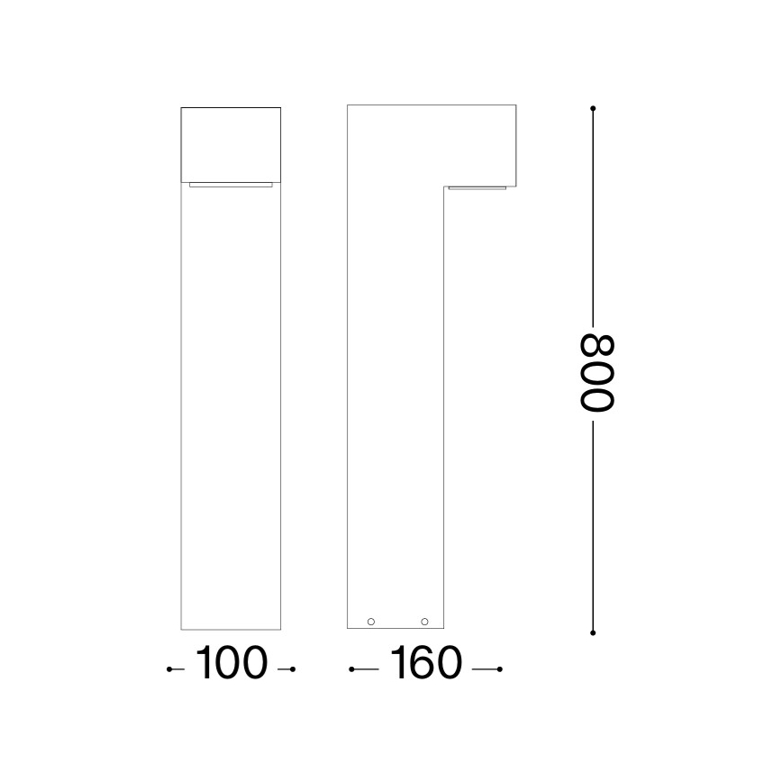 Ideal Lux - Lampă de exterior SIRIO 1xGX53/9W/230V 80 cm IP65 maro