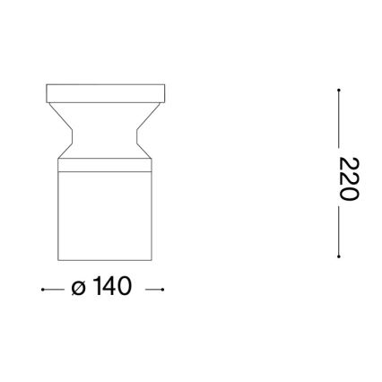 Ideal Lux - Lampă de exterior TORRE 1xE27/15W/230V 22 cm IP65 antracit