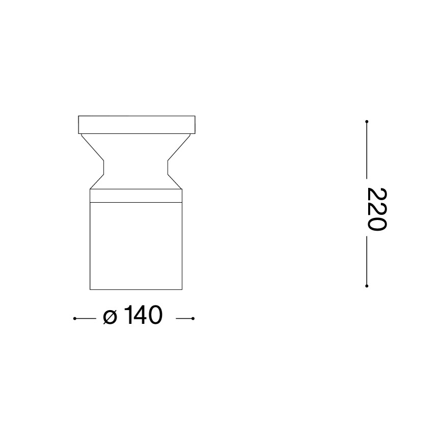 Ideal Lux - Lampă de exterior TORRE 1xE27/15W/230V 22 cm IP65 neagră