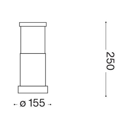 Ideal Lux - Lampă de exterior TRONCO 1xE27/42W/230V 25 cm IP65 maro