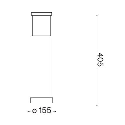 Ideal Lux - Lampă de exterior TRONCO, 1xE27/42W/230V, 40 cm, IP65, antracit