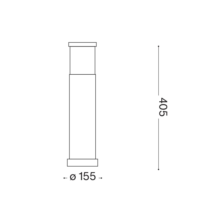 Ideal Lux - Lampă de exterior TRONCO 1xE27/42W/230V 40 cm IP65 neagră