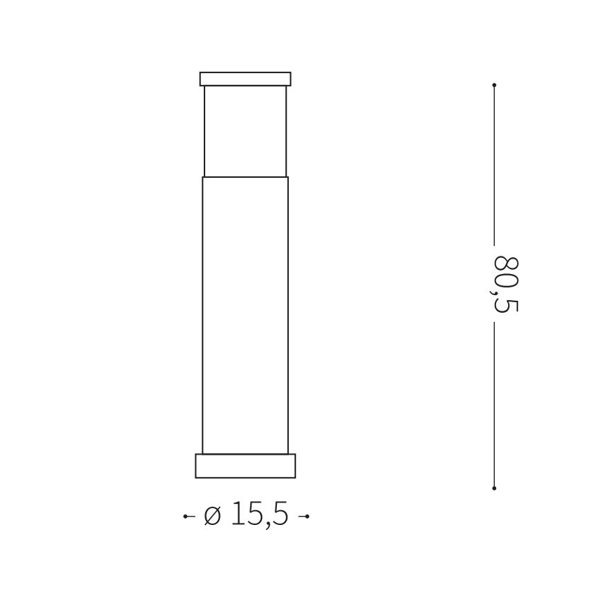 Ideal Lux - Lampă de exterior TRONCO, 1xE27/42W/230V, 80 cm, IP65, antracit