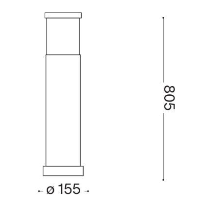 Ideal Lux - Lampă de exterior TRONCO 1xE27/42W/230V 80 cm IP65 maro