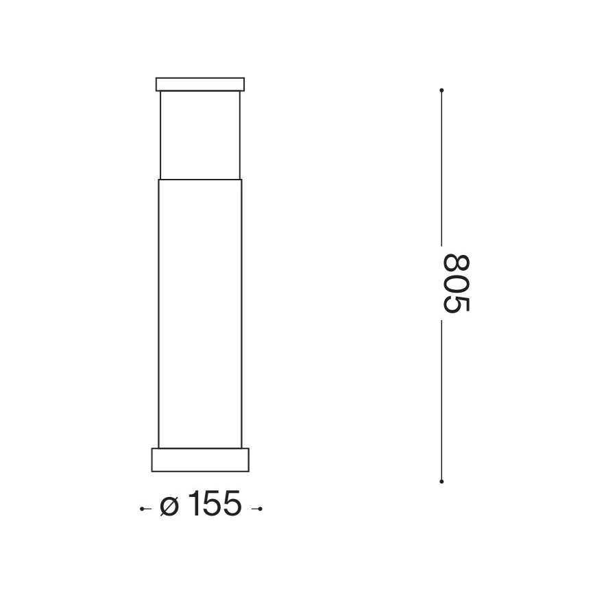 Ideal Lux - Lampă de exterior TRONCO 1xE27/42W/230V 80 cm IP65 maro