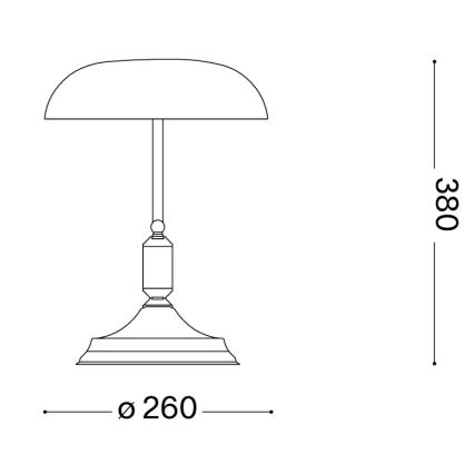 Ideal lux - Lampa de masa 1xE27/60W/230V alama