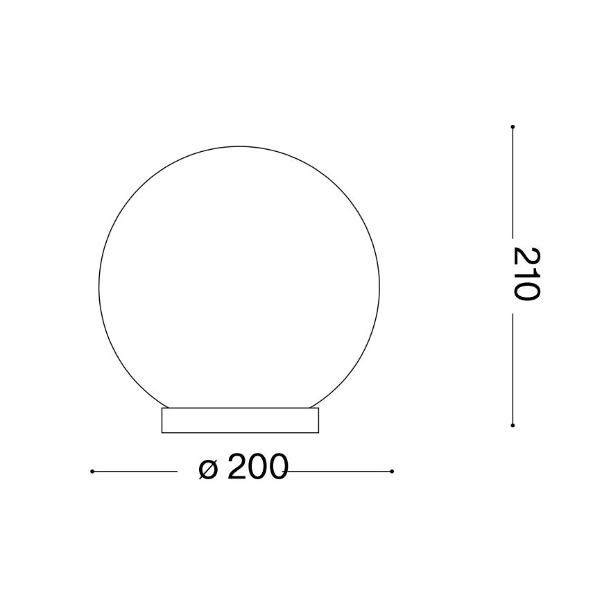 Ideal lux - Lampa de masa 1xE27/60W/230V alb