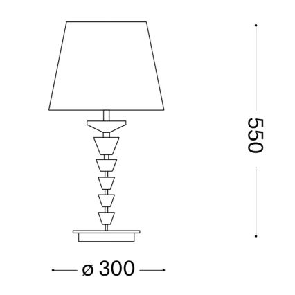 Ideal Lux - Lampă de masă cu cristale PEGASO 1xE27/60W/230V crom lucios