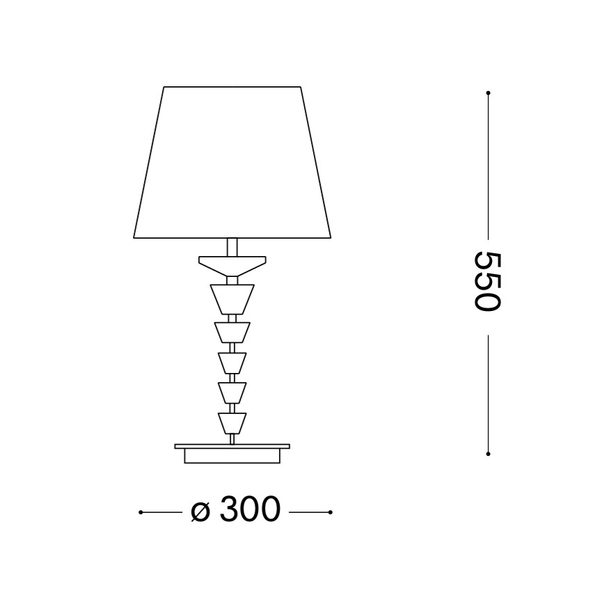Ideal Lux - Lampă de masă cu cristale PEGASO 1xE27/60W/230V crom lucios