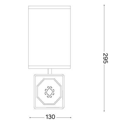 Ideal Lux - Lampă de masă KALI 1xE14/40W/230V alb/gri