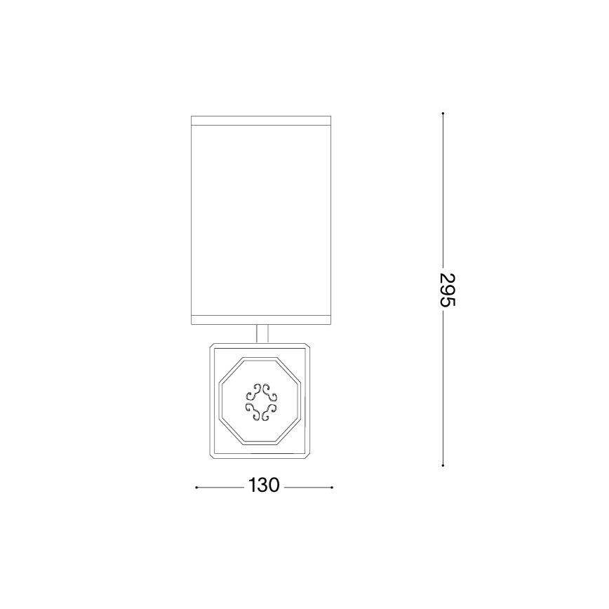 Ideal Lux - Lampă de masă KALI 1xE14/40W/230V alb/gri